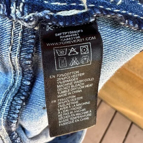 21 Denim Jorts Cuffed Jean Shorty Medium Blue Shorts Size 26 - Picture 5 of 8